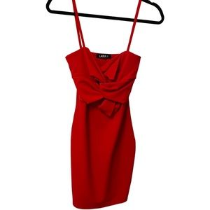 ASOS Lasula red knot front cami dress